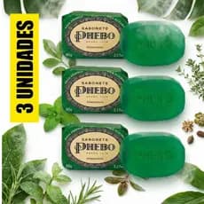 Kit 3 Sabonetes Phebo Tradicional 90g Original Glicerina Vegetal Escolha o Aroma