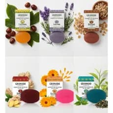 Kit 6 Sabonetes Granado Terrapeutics 90g Vegetais Veganos – Lavanda, Chá Branco, Calêndula | Presente
