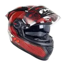 Capacete FW3 GTRacing CARBON FIBER com óculos interno e aerofólio