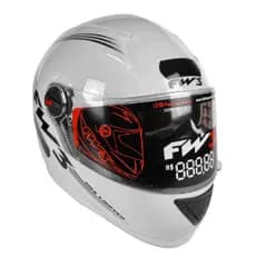 Capacete FW3 GTX Limit com oculos interno Branco Fosco