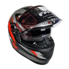 Capacete FW3 GTX Rapid com óculos interno Vermelho