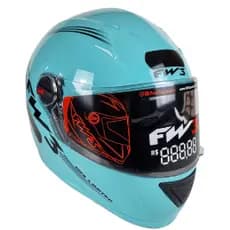 Capacete FW3 GTX Limit com oculos interno Azul Fosco