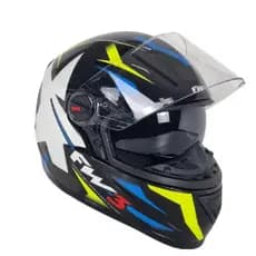Capacete FW3 GTX Star Azul Com Amarelo