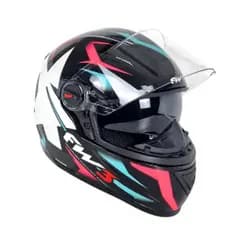 Capacete FW3 GTX Star Azul Tiffany Com Rosa