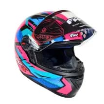 Capacete FW3 GTN Fox Rosa Com Azul