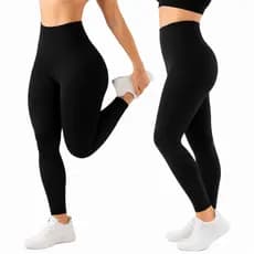 Kit 2 Calça Legging Feminina Tecido Grosso Cos Alto Não Fica Transparente Promoção Leg Academia Fitness