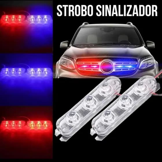 Lanterna Auxiliar Advertência Sinalização Alerta Giroflex Carro Caminhão 12v