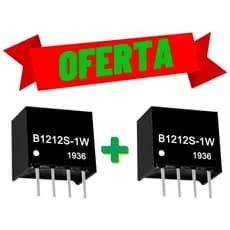 2x Conversor Isolador 12v B1212s-1w B1212 B1212s DC-DC Fonte de Alimentação Isolada e Regulada