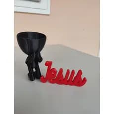 vaso Robert orando 11cm + placa nome Jesus 5cm