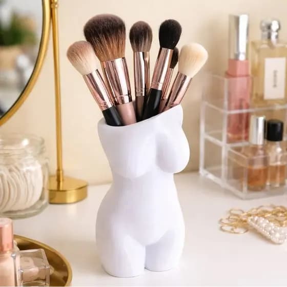 Porta-canetas / Porta-pincéis Decorativo Corpo Feminino - 16cm