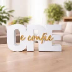 Placa Decorativa “Ore e Confie” – Decoração Religiosa Moderna para Sala, Quarto e Estante ✨🙏