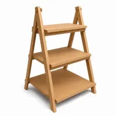 Escadinha 3 Andares MDF Decorativa – Suporte Para Festa, Doces e Enfeites