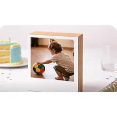 Base MDF Para Foto Polaroid 10x8cm 15mm | Porta Foto De Mesa Branco + MDF Cru | Alta Qualidade Kit