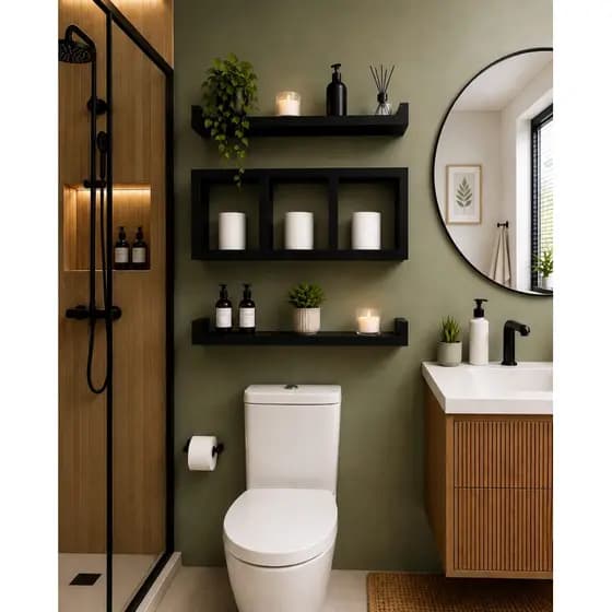 kit Nichos 3 Peças Banheiro Prateleira decorativa moderna  para  organização sala cozinha banheiro