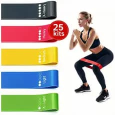 Kit Faixa Elástica Mini Band Exercício | 5 10 15 20 25 Kits Academia Pilates Treino Glúteo Em Casa