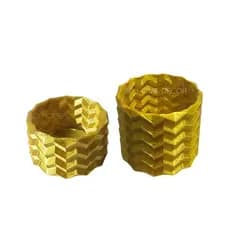 Vasos Decorativos Para Quarto Geométrico 3D Vaso P/ Sala Escritório Dourado Decorativo Pequeno