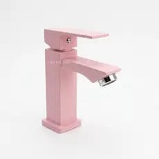 Torneira Bancada Inox Rosa Torneira Pia Rosa Torneira Rosa Premium P/ Banheiro em Metal