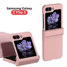 Capa Case Para Z Flip 5 Silicone Proteção Meio Rosa Premiun