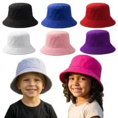 Chapéu Boné Bucket Infantil Colorido Cata ovo Verão Praia Passeio UV Menino Menina Proteção Solar Escola Crianças