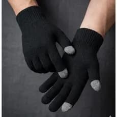 Luva Lã Touch Screen Frio Inverno Confortável Motoqueiro Celular Tablet Quentinha