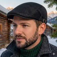 Boina Boné Masculina Italiana Premium Casual Elegante Gatsby Tela Respirável Flat Cap estilo Vintagem verão Retrô Gorro