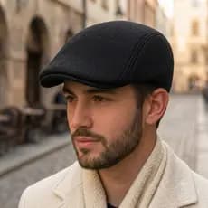 Boina Masculina de Inverno Clássica – Chapéu Retrô Elegante Quente e Confortável Gatsby Retrô Flat Cap