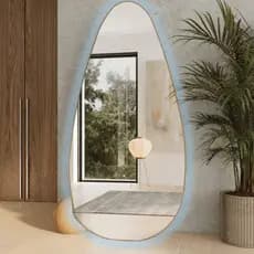 Espelho Corpo Inteiro Led S/ Fio Pilha, Gigante Orgânico Decoração Pinterest Luxuosa Moderna Chique
