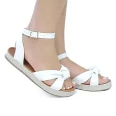 Sandália Feminina Flatform conforto Branca Casual
