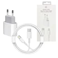 Carregador Completo compatível com Lightning e TIPO-C 20W Cabo Premium Rohs