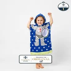 Toalha Poncho Infantil com Capuz Menina e Menino Personagens Divertidos