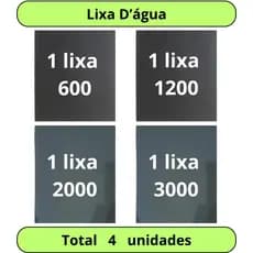 Lixa 600 1200 2000 3000 Kit 1 ou 2 Folhas Grão D'água Polimento Lixamento Licha Água Plásticos Metal