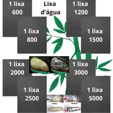 Lixas 600 800 1200 1500 2000 2500 3000 5000 Kit 1 ou 2 folhas Cada Farol Metal D'água Pintura Lixar