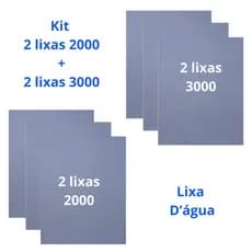 Lixa 2000 3000 Kit 2 ou 3 Folhas Cada Grão D'água Polimento Farol Acabamento Plático Metal Abrasivos