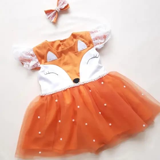 Vestido Raposa /Jardim Encantado