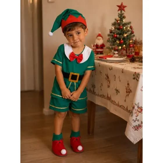Conjunto de Natal Ajudante de Papai Noel