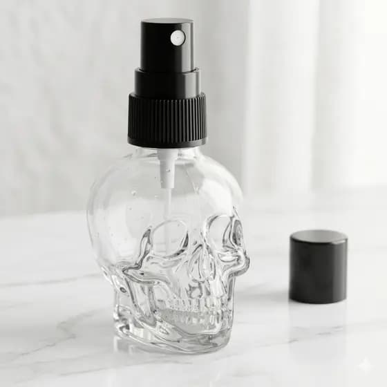 Frasco de Vidro Caveira Skull Luxo para Perfume, Home Spray e Aromatizador