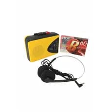 Rádio Fm / Am Cassete Player Walkman Com Fone E Fita Virgem