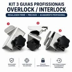 Kit 3 Guia De Costura Universal Para Overlock Interlock Industrial