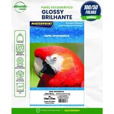 Papel Fotografico Sem Adesivo 135g A4 Glossy À Prova D'água 50 ou 100 Folhas Masterprint Premium