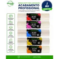 BOPP Laminação quente 22/32cmx50m Fosco Brilho Glitter Diamante Regular 18 24 25 Micras Dépayser