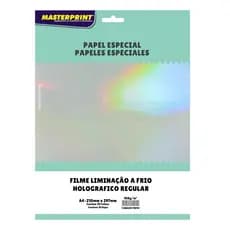 Vinil Laminação A Frio Holográfico Masterprint A4 160g - 10 Folhas