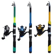 Kit 3 Unidades de Varas e Molinetes CMiK Diversas Cores Ultra Light