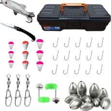 Kit Pesca Completo com Maleta Isca Anzol Boia Lambari e Mais
