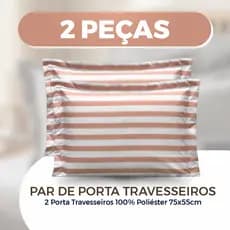 Porta Travesseiros 2 Unidades 75 cm x 55 cm Premium Casa Luxo Matelado Ultrassônico 100% Poliéster