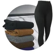 Calça Fuso Tricot Inverno Grossa Lã