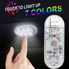 6LED Luzes de Toque Recarregáveis para Teto da Cúpula Carro com USB Carregamento Direto Lâmpadas de Leitura Mini