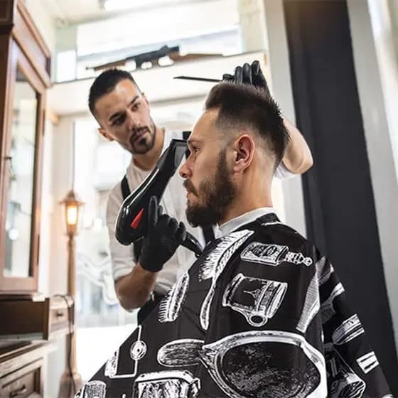 Avental De Cabeleireiro Com Capa De Barbeiro Para Corte De Cabelo – Mulheres E Homens