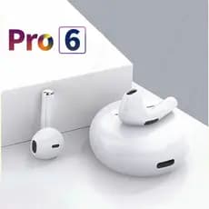 Pro6 Fones De Ouvido TWS Bluetooth Som Estéreo Para Chamadas HD Sem Fio À Prova Dwireless Água Com Microfone Grande Capa