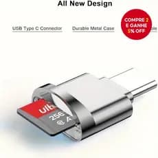 Leitor de Cartão Micro TF USB-C Adaptador Portátil Tipo C OTG para Samsung Mac iPhone 15 16