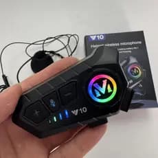 Fone de ouvido para capacete de moto com intercomunicador Bluetooth, alcance de transmissão de até 300 metros, para 2